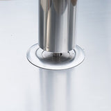 Outsunny Base Sombrilla Acero Inoxidable Soporte Pie para Parasol Φ34mm/Φ38mm/Φ48mm Jardín Patio Color Plateado