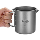 Taza de Titanio de750ml para Senderismo, Trekking