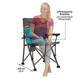 Uquip Roxy - Silla de Camping con portabotellas - Estructura Estable de hasta 120 kg - Azul