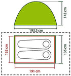 Semptec Urban Survival Technology Cama de Camping: Tienda Doble 4en1, Cama de Campamento, 2 Sacos de Dormir de Invierno, Colchón, Proteccion Solar (Cama de Campamento con Tienda)