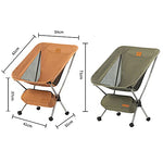Naturehike Silla Plegable de Camping Silla Portátil Al Aire Libre con Bolsa de Transporte Sillas Ultraligeras para Mochileros Senderismo Picnics Pescar (Verde,S)