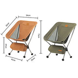 Naturehike Silla Plegable de Camping Silla Portátil Al Aire Libre con Bolsa de Transporte Sillas Ultraligeras para Mochileros Senderismo Picnics Pescar (Verde,S)
