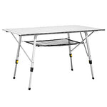 Uquip Variety L - Mesa para Acampada, Aluminio, 120 x 70cm, Altura Regulable