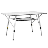 Uquip Variety L - Mesa para Acampada, Aluminio, 120 x 70cm, Altura Regulable