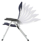 Campart Travel CH-0592 Silla de Camping, Acolchada, Cordón Elástico, Azul Marino