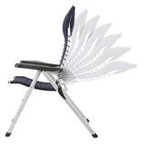 Campart Travel CH-0592 Silla de Camping, Acolchada, Cordón Elástico, Azul Marino