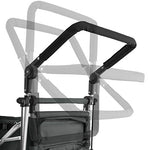 tectake 800800 Carrito de Mano Plegable, Carro de Transporte para Jardín, Carro de Carga para Excursiones (Gris)