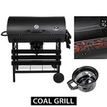 Five - Star Grill & Chill Barbacoa Carbon - para Jardín Exterior BBQ con 2 Estante Plegable, parrilla cromada 71×35 cm, GC0002