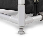 CAMPART Travel CU-0719 Armario de Camping Nice, Tres Compartimentos, Estructura de Aluminio, 97 cm de Altura, Unisex, Gris