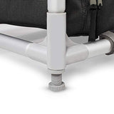 CAMPART Travel CU-0719 Armario de Camping Nice, Tres Compartimentos, Estructura de Aluminio, 97 cm de Altura, Unisex, Gris