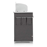 CAMPART Travel KI-0726 Cocina de Camping Almeria XXL, con Paravientos, Bolsa de Almacenamiento incluida, 2 Puertas, Unisex Adulto, Gris