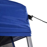 Outsunny Carpas para Exterior Plegable para Jardín o Camping Cenador para Exterior con Mosquitera 360x360x260cm Azul