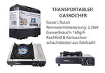 Maxsun - Hornillo de gas (acero inoxidable)