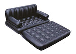 Bestway 75054 Sofá multiusos, 188 x 152 x 64 cm, PVC, negro, 74 x 60 x 25 pulgadas