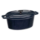 Amazon Basics – Olla holandesa de hierro fundido esmaltado prémium, ovalada, 5,9 l