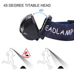 APUNOL - 2 Unidades Linterna Frontal LED USB Recargable