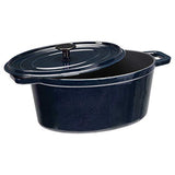 Amazon Basics – Olla holandesa de hierro fundido esmaltado prémium, ovalada, 5,9 l