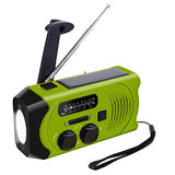 Radio de Emergencia Portátil Manivela FM Am, Generacion Solar Portátil Multifunción Al Aire Libre Novedad Radio con 2000mAh Batería/Alarma SOS/LED Linterna