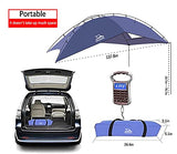 Hasika Awning Camper Trailer Roof Top Family Tent for Beach Camping SUV, MPV, Hatchback and Sedan Anti-UV Tents for Camping 6 Person by