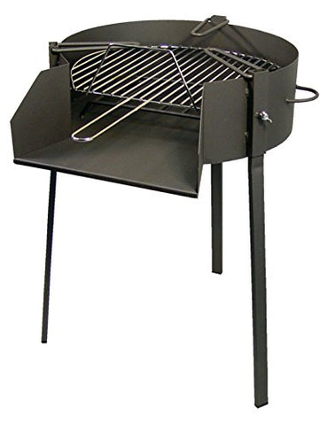 Imex El Zorro 71581 Barbacoa redonda con soporte para paella, diámetro 50 x 75 cm, NEGRO