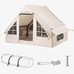 JINGRU Tienda de campaña Inflable Impermeable para Pesca, Senderismo, caping, mochilero,Tienda Inflable, Beige