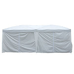 Outsunny Carpa Plegable en Acordeon 4 Paneles Laterales 2 Cortinas +Bolsa Transporte 5,91x2,97x2,55 m Blanco