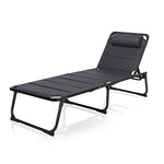 CAMPART Travel BE-0665 Ancona – Tumbona, textilene, respaldo plegable