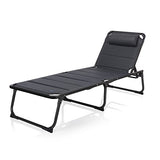 CAMPART Travel BE-0665 Ancona – Tumbona, textilene, respaldo plegable