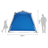 Lumaland x Where Tomorrow Gazebo de Camping – 1 Pared Lateral Incluido - Carpa de jardín – Cenador para Patio – Ideal para Acampada/Festival – Instalación Fácil – Azul