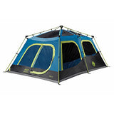 Coleman 10-Person Dark Room Instant Cabin Tent with Rainfly, Green/Black/Teal