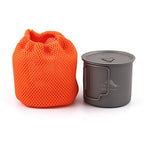 TOAKS Taza/Olla Portátil Ultraligera de Titanio para Acampar (375ml con Tapa[CUP-375-C])