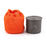 TOAKS Taza/Olla Portátil Ultraligera de Titanio para Acampar (375ml con Tapa[CUP-375-C])