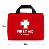 Botiquín de Primeros Auxilios Premium de 220 piezas. Incluye el kit para el lavado de ojos, 2 x Bolsas de Hielo y una Manta de Emergencia. Para el Hogar, Oficina, Coche, Caravana, Viajes y Deportes