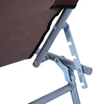 Outsunny Tumbona Hamaca Plegable con Parasol Inclinable Playa Piscina 187x58x27 cm Acero Marrón