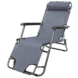 Tumbona de camping Amanka, 153 x 60 cm, tumbona de playa, tumbona plegable, gris
