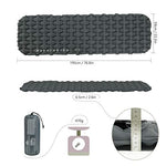 Naturehike Almohadilla para Dormir, Grosor de 6,5 cm, Almohadilla para Dormir Individual, cojín Inflable para Exteriores, Compacto y Resistente a la Humedad, Adecuado para Caminatas (Gris)