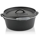 BBQ-Toro Juego de Horno Holandés en Caja de Madera | 8 Piezas | Curado