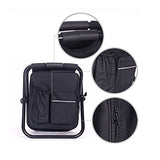 Nadalan al aire libre sillas plegables mochila de pesca silla portátil, taburete, silla plegable de camping con doble capa tela de Oxford bolsa térmica para la pesca, Playa, Camping, casa y viaje