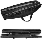 Nestling® 91 x 52cm Mesa para Acampada, Mesa Plegable De Aluminio, Altura Regulable,Al Aire Libre, Picnic/Barbacoa + (HombroPack) Negro