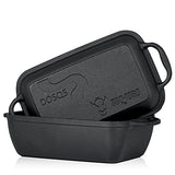 BBQ-Toro Molde para Pan | 2 en 1 - Olla + Sartén Rectangular de Hierro Fundido para Horno | 4,5 litros