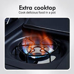 CCLIFE Barbacoa Gas 6+1 Quemadores BBQ Parrilla Barbacoa Gas con Bandeja de Goteo Aceite y Mesas laterales y Tapa y Ruedas, para Jardin, Terraza, Camping