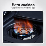 CCLIFE Barbacoa Gas 6+1 Quemadores BBQ Parrilla Barbacoa Gas con Bandeja de Goteo Aceite y Mesas laterales y Tapa y Ruedas, para Jardin, Terraza, Camping