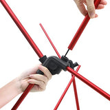 WOLTU Silla de Camping Silla Plegable Ultraligera y Portátil con Bolsa de Transporte, Silla para Acampar Fácil Transporte, para Playa,Pesca y Acampada Soporta hasta 140 KG Rojo + Negro CPS8133rt