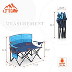 Let's Camp LoveSeat Sofa Plegable de camping