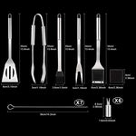 PHILORN Utensilios Barbacoas, Accesorios de Barbacoa [20Pcs] Herramienta Barbacoa, Utensilios Parrilla con Espátula Pinzas Barbacoa Pinceles Brochetas Sostenedores Maíz y Bolsa Fácil de Transportar