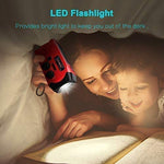 Radio de Emergencia Portátil Manivela FM Am, Generacion Solar Portátil Multifunción Al Aire Libre Novedad Radio con 2000mAh Batería/Alarma SOS/LED Linterna