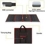 Kit Placa Solar Plegable 160W Monocristalino Portátil, Plegable, Imermeable, ideal para la energía solar al aire libre, embarcaciones, camping, caravanas o autocaravanas. para batería de 12V