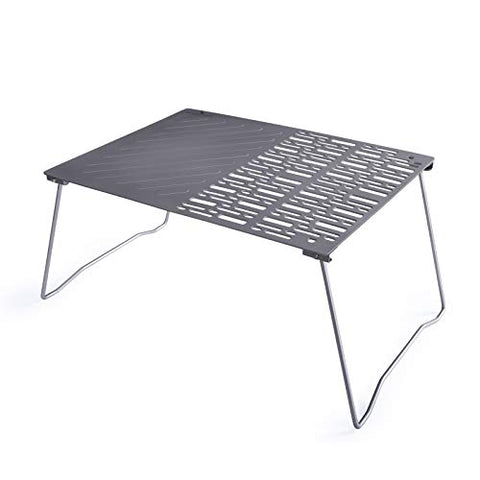 Boundless Voyage Parrilla de titanio ultraligera y duradera, incluye una bolsa de transporte para barbacoa, senderismo, camping (Ti15159B -1)