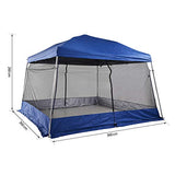 Outsunny Carpas para Exterior Plegable para Jardín o Camping Cenador para Exterior con Mosquitera 360x360x260cm Azul