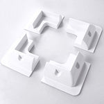 Soporte para Placa Solar , 4 Esquinas y Doble Entrada de Cable, para caravanas, Barcos, Resistente a los Rayos UV, Color Blanco